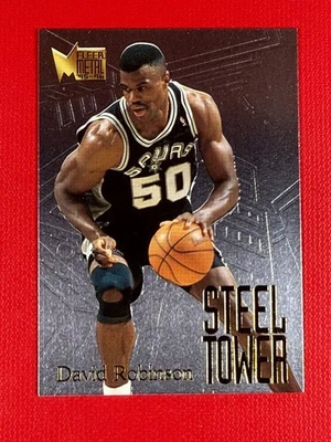 1995-96 Fleer Metal Steel Tower David Robinson #8 - Image 1 of 2