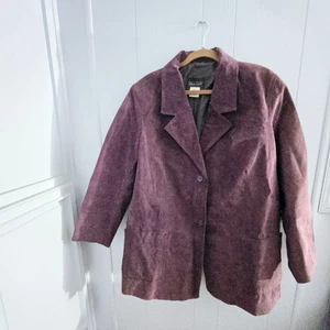 Via Accenti lila Wildleder Leder Blazer B4 - Vintage, klassisch, minimalistisch - Bild 1 von 5