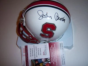 JOHN BRODIE 49ERS,STANFORD CARDINAL JSA/COA SIGNED MINI HELMET - Picture 1 of 1