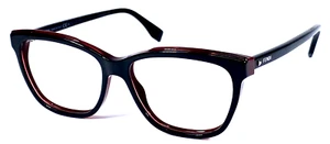 FENDI FF0251 807 Italy Black/Burgundy Red 54-15-140 Eyeglasses Frame - Picture 1 of 13