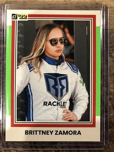 2022 DONRUSS NASCAR RACING RETRO 1981 VERDE LIME PARALLELO #172 BRITTNEY ZAMORA - Foto 1 di 2