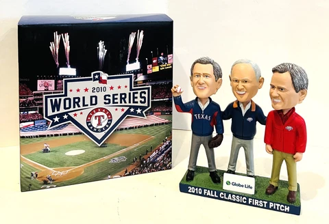 Nolan Ryan and George Bush 2010 World Series 2021 Texas Rangers Bobblehead SGA Cover