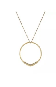 Collar Michael Kors MKJ6424710 Pave Aro Colgante Tono Dorado $125 - Imagen 1 de 4