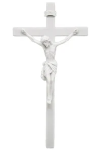 10" Crucifix Crucifixion of Jesus Christ on the Cross Catholic Statue Made Italy - Picture 1 of 2
