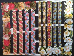 # GLANZBILDER # DOPPELBOGEN MLP A 159/ A 160 Blumenranken, GOLDENE SERIE Basteln - Bild 1 von 1