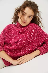 Anthropologie Maricarmen Cable-Knit Sweater Pink Sz. L New - Picture 1 of 2