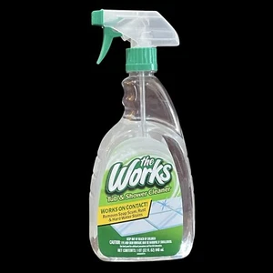 RARE The Works TUB SHOWER Cleaner SPRAY 32 oz Ea Soap Scum Rust Non Aerosol NEW - Picture 1 of 4