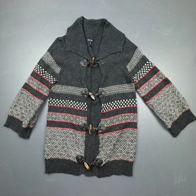 Splendid Cardigan Women’s Small Gray Fair Isle Toggle Button Shawl Collar Casual - Image 1 of 4