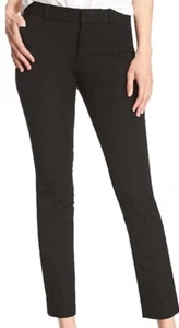 Banana Republic schmale gerade schwarze Sloan Hose Damengröße 16 neu mit Etikett - Bild 1 von 5