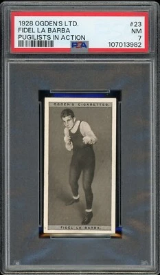 1928 Ogden's Pugilists in Action Tobacco Fidel La Barba #23 Boxing PSA 7 - Image 1 of 2