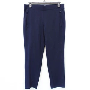 Talbots Plus Navy Blue Everyday Yoga Ankle Zipped Pocket Pants 1X - Picture 1 of 6