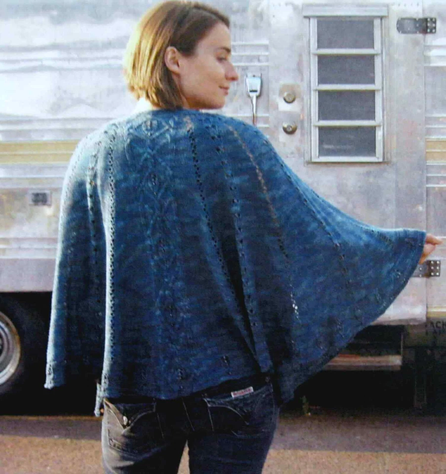 GORGEOUS LACE BEADED INKBERRY SHAWL to KNIT in FINGERING YARN by SIVIA HARDING - Image 1 of 1