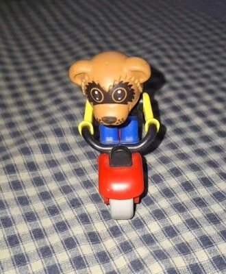 Minifigura minifigura vintage 1979 LEGO Fabuland #3605 Ricky Racoon Scooter Foto 1 de 3
