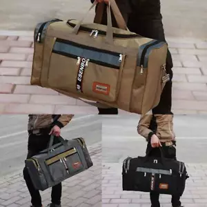 Mens Extra Large Big Sports Gym Holdall Bag Travel Work Cabin Barrel Duffle Bag - Picture 1 of 24