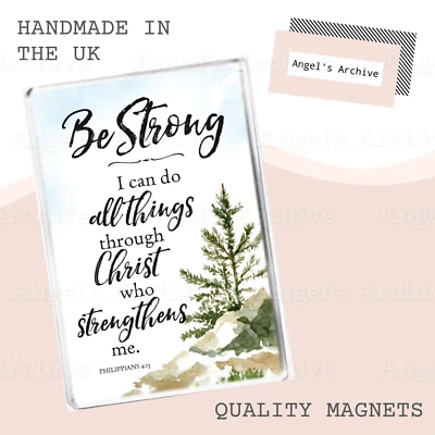 BIBLE VERSE ✳ PHILIPPIANS 4:13 ✳ LARGE FRIDGE MAGNET ✳ CHRISTIAN RELIGION ✳ GIFT