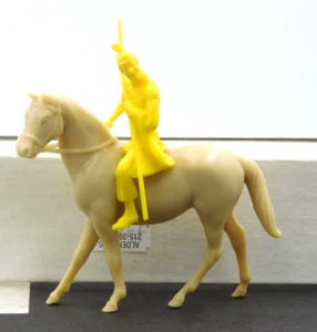 Andy Gard Mounted Indian with a Spear Across Body in Yellow and Horse - Picture 1 of 3