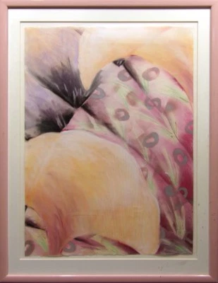 Nancy Denison "Sin título" Original Flor Pastel Dibujo Firmado a Mano Haz una Oferta Foto 1 de 3