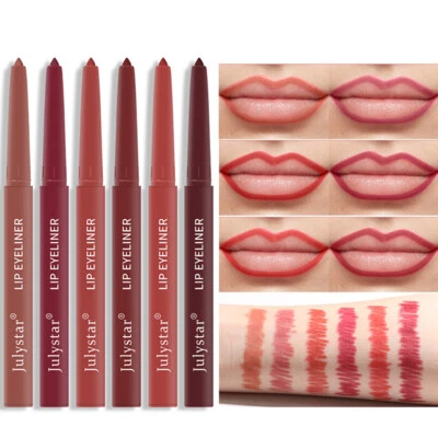 6Color Matte Lipstick Pen Waterproof Sweatproof LipLiner Pencil Contour Makeup🔥 - Image 1 of 4