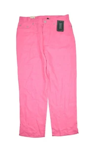 Lauren Ralph Lauren Linen Pants Womens 10 Pink Relaxed Straight Leg Trousers - Picture 1 of 6