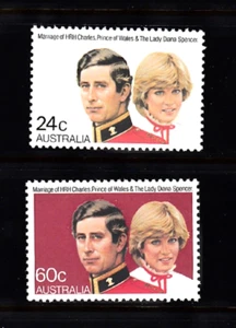 AUSTRALIEN SC# 804-805 ROYAL WEDDING PRINCE CHARLES AND LADY DIANA - POSTFRISCH - Bild 1 von 1