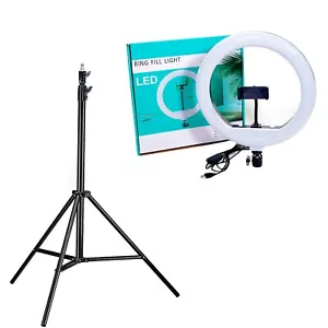 Aro de luz Led de 30 cm de diámetro con soporte ajustable | Cable USB y Mando - Imagen 1 de 10