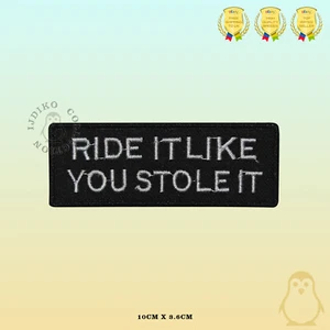 Insignia de parche de hierro bordado sobre costura para ciclistas - Imagen 1 de 1