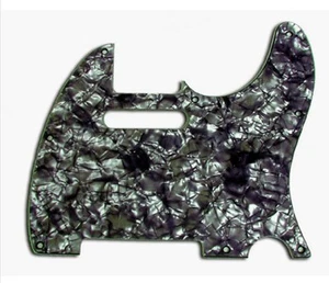 New Tele Pickguard BLACK PEARL 8 Hole 4 Ply for USA style Telecaster Guitar - Picture 1 of 1