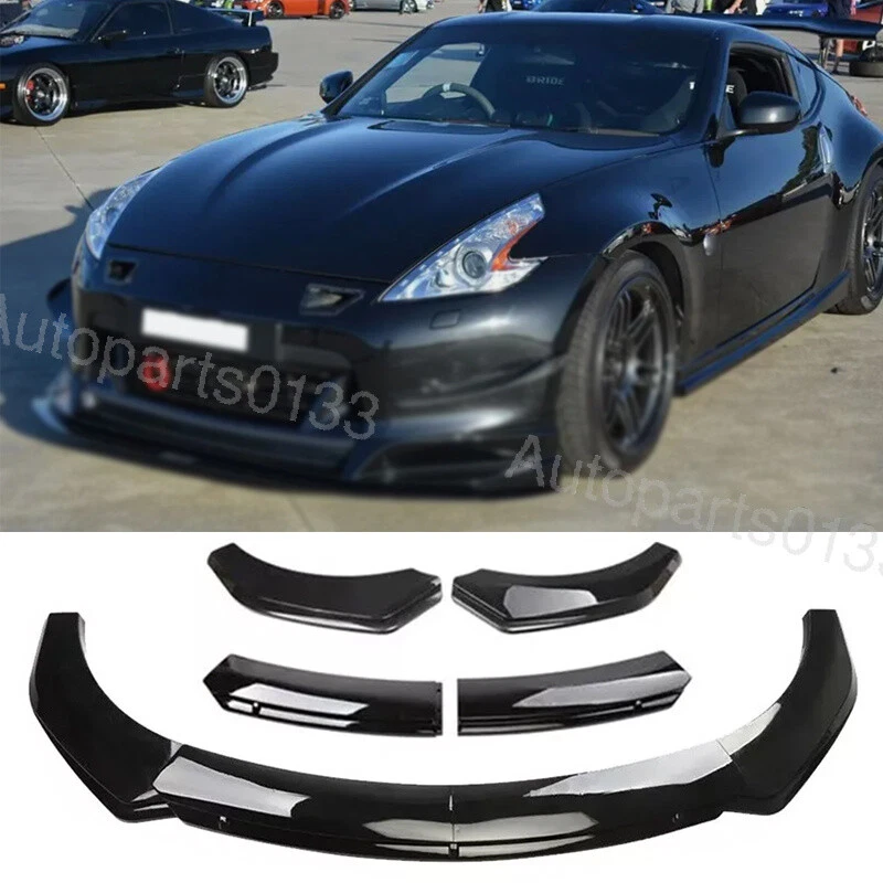 For Nissan 370Z 350Z Gloss Black Front Bumper Lip Splitter Winglets Body Kit - Изображение 1 из 4