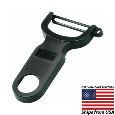 KUHN RIKON Original 4-Inch Easy Vegetable-Potato Peeler - Swiss Made - Black
