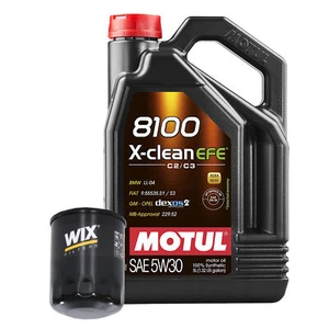5L Motul 8100 X-CLEAN EFE 5W30 Wix Filter Motor Oil Change Kit For Subaru API SN - Picture 1 of 1