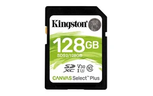 740617298055 Kingston Technology 128GB SDXC Canvas Select Plus 100R C10 UHS-I U3 - Picture 1 of 7