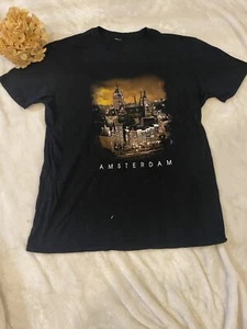 Amsterdam Black T Shirt  Large Sz  - Picture 1 of 8