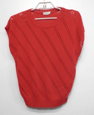 Suéter TanJay Talla XL Rojo Manga Casquillo Pullover Foto 1 de 4