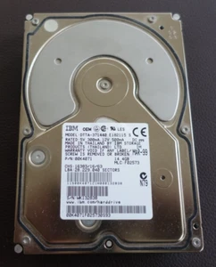 IBM Deskstar 14GB 7200RPM IDE Ultra-ATA/33 3.5-Inch Hard Drive - Tests Good - Picture 1 of 3