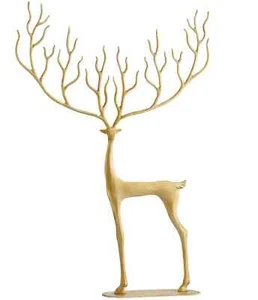 Pottery Barn Christmas LARGE BRASS MERRY REINDEER 25"H NEW - Picture 1 of 1