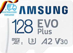 Samsung Evo plus 128 GB Microsd SDXC U3 Class 10 A2 Speicherkarte 130 MB/S Adapt - Bild 1 von 12