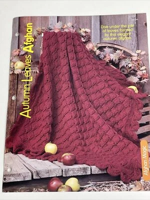 Autumn Leaves Afghan Knitting Pattern House of White Birches - Image 1 of 4