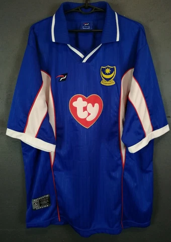 MENS VINTAGE FC PORTSMOUTH 2002/2003 POMPEY SOCCER FOOTBALL SHIRT JERSEY SIZE XL Cover