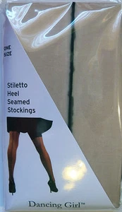 Dancing Girl Einheitsgröße transparente Stilettoabsatz Nahtstrümpfe mit Lycra - Bild 1 von 7
