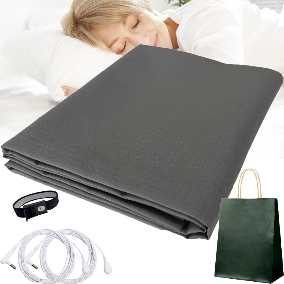 Funda de almohada 13 % fibra plateada con cable de conexión conexión a tierra/poner a tierra Foto 1 de 4