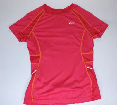 Top Asics Mujer Rosa Correr Ciclismo Paneles Ajustados Cremallera Bolsillo Talla Pequeña Foto 1 de 4