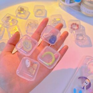 20pcs Mini Clear Plastic Small Box Jewelry Earplugs Empty Storage Case Organizer