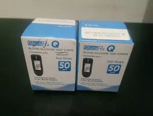 GlucoRx Q Blood Glucose Test Strips 2 X 50 Pack Strips Brand New.. - Picture 1 of 4