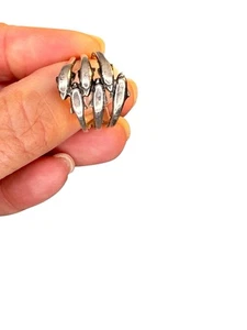 Anillo de delfín figurativo de plata esterlina vintage 6,5 mares vida marina apilado - Imagen 1 de 8