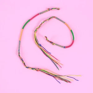 100 Piezas Pulsera Amantes Coloridas Hilo Pulseras Trenzado Amistad - Imagen 1 de 12