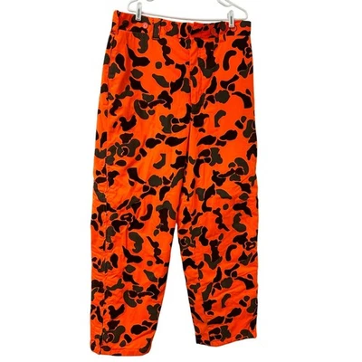 Pantalones de caza Woolrich para hombre talla XL naranja brillante camuflaje termoloft aislados Foto 1 de 4