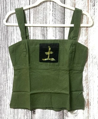Festival de Cosplay Medieval Renacimiento - Camiseta sin mangas verde oliva símbolo talla XS Foto 1 de 4