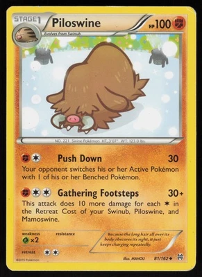 Pokemon Piloswine 81/162 XY - BREAKthrough Non-Holo (LP - HP) - Image 1 of 2
