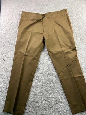 Haggar In Motion Pants Mens 38x30 Brown Rambler Straight Fit Chino Casual - Image 1 of 4
