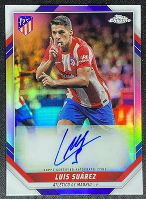 2021-22 Topps Chrome Luis Suarez On Card Auto Atletico Madrid 27/75 - Image 1 of 2